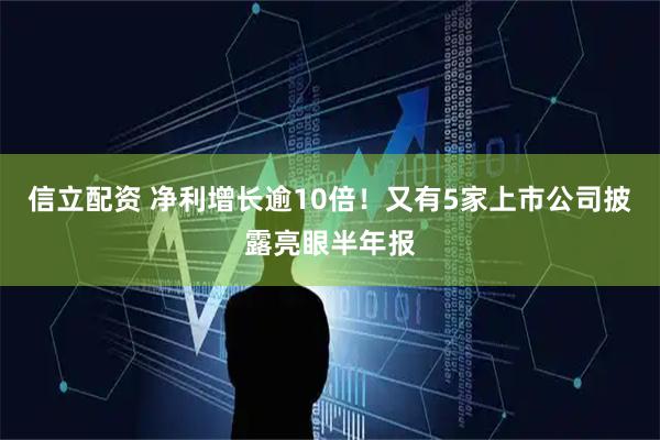 信立配资 净利增长逾10倍！又有5家上市公司披露亮眼半年报